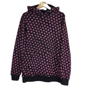 Shane Dawson Pig Hoodie Mens M Black Pink All Over Print‎ Pullover
